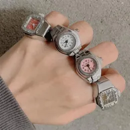 Orologio Ad Anello Ibasenice Glitterato Argento, Quadrante Rotondo Con Cinturino Elastico, Regalo Moda
