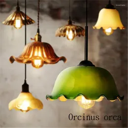 Pendant Lamps Chinese Style Retro Single Head Chandelier Dining Table Restaurant Originality Personalized Glass Color Antique Bar Lighting