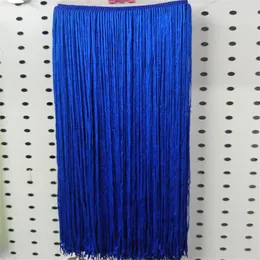 Byxor grossist 50 cm/100 cm lång frans spets tassel polyester spets trim band Sew Latin Dress Stage Plagggardin Diy Accessories