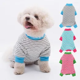 Dog Apparel Soft Pajamas Cute Puppy Clothes Long Sleeve Washable Sleepingwear Pet Four-legged Clothing