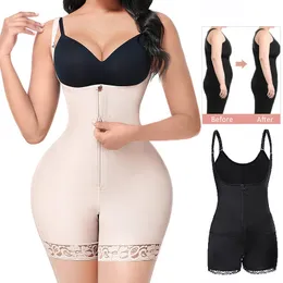Waist Tummy Shaper Women's Abdomen Control Full Shape Waist Trainer Skin-tight garment Hip Lift Zipper Compression Clothing Fajas Colombia 230710