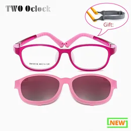 Occhiali da sole Flessibili 2 in 1 Occhiali da sole per bambini Clip per occhiali Occhiali da sole per bambini Ragazze UV400 Occhiali da sole 0 Diottrie Montatura per occhiali rosa 230710