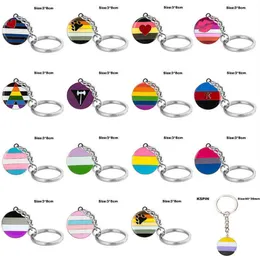 LGBT Pride Portachiavi Transgender Gender Fluido Aromatico Genderqueer Pansessuale Bisessuale Asessuale Rossetto non binario Lesbiche180N