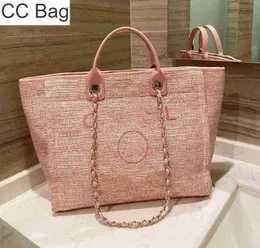 CC Bag Shopping s Wholesale Women Luxury Handbags Designer Beach Top Quality Fashion Knitting Purse Shoulder Large Tote with Chain Ca