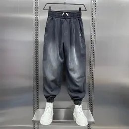 Spodnie męskie Odzież męska Workowate lniane Casual Gradient Koreańska moda Haren Pantalones Hombre Spodnie na wszystkie mecze