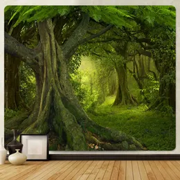 Tapestries Forest Home Decoration Art Large Size Tapestry Decoration مشهد خلفية قماش نسيج