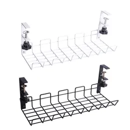 Förvaringshållare Ställ under bord Förvaringsställ Kabelhanteringsbricka Skrivbordsuttag Hållare Wire Organizer 230710