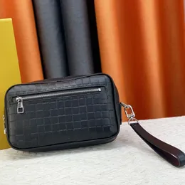 Bärbar handväska för män av hög kvalitet Läderpräglad väska Vintage presbyopiaväska Multifunktionell plånbok Kortväska #41663 Temperamentväska