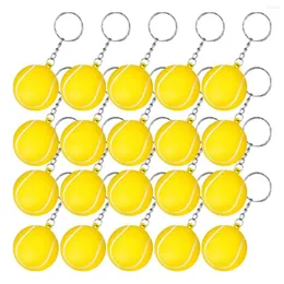 Jewelry Pouches 20 Pack Tennis Ball Yellow Keychains For Party Favors School Carnival Reward Bag Gift Fillers Sports Souvenir