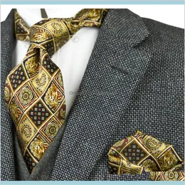 Accessoires de cou imprimés cravates vintage motif floral multicolore 100% soie hommes cravates impression ensembles de cravates 10cm marque de mode244m