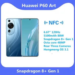 オリジナル huawei p60 アートスマートフォン 6.67 "120Hz 5100mAh 88W snapdragon 8+ gen 1 オクタコア 48MP リア 3 カメラ hongmeng OS 3.1
