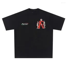 Męskie T-shirty Streetwear Tshirt Mała marka odzieżowa Amerykańskie lato Bawełna Luźna Hip Hop Krótki rękaw Klasyczny Unisex Y2k Odzież