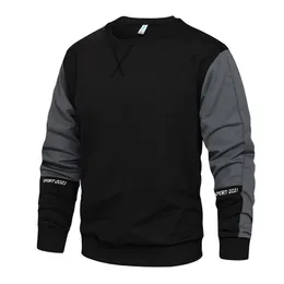 Jeans erkek sweatshirt rahat hip hop spor giyim hoodies erkek patchwork kazak sonbahar bahar eşofman haruku sokak kıyafeti sıcak satış