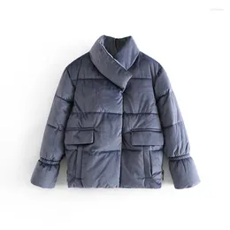 Trench femme 2023 femmes chaud hiver épais coton veste courte haute qualité peau de pêche ample grande Version mode