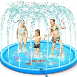 Sand Play Water Fun Splash Pad Sprinkler for Kids Mat Outdoor Toys Inflatable Boys Girls Children Outside Backyard Pool 230711