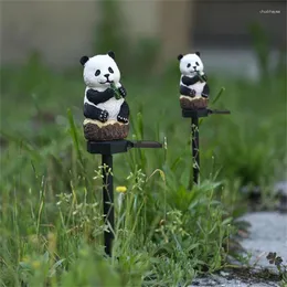 Pandalampa Solharts Hantverk Gräsmatta Golvinsättning Landskap Utomhus gårdsplan Parker Dekoration Intelligent