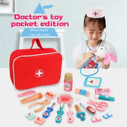 Strumenti Laboratorio Medico in legno Set di giocattoli Simulazione Kit medico di famiglia Infermiera Gioco di finzione Ospedale Medicina Montessori Giocattoli per bambini per bambini 230710