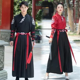 Traditionell japansk stil Kimonoklänning Kvinnor Samurai Dräkt Broderi Yukata Män Vintage Party Haori Outfit Danskläder269Q
