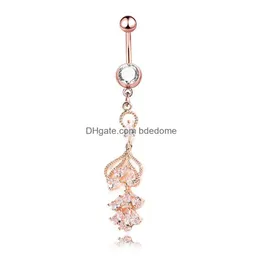 Кнопка для пупок Bell Ring y wasit dance Dance Crystal Body Jewelry Dewelry steel Steel Athestone Piercing Long Drop Длужень