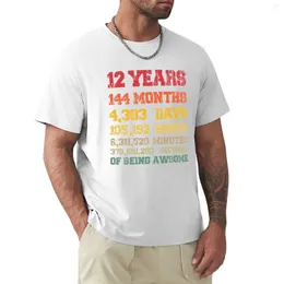 Linne för män Födelsedag Countdown skjorta Tolv år av att vara fantastisk BDay Presents Pojke Flicka 12 år gammal Vintage 2009 12th Birthda T-shirt