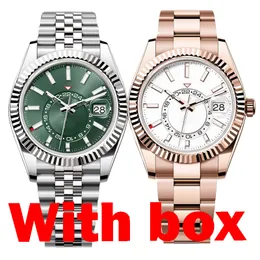 Mens Watches 42mm 자동 운동 2813 클래식 하이 엔드 럭셔리 디자이너 시계 Sky Dhgate Style Sapphire Sapphire 방수 Montre De Luxe Watches Men Luxury