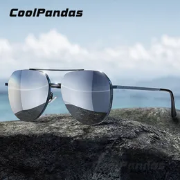 Lyxmärkessolglasögon för män Polariserad spegellins Aviation Dam Vintage Solglasögon Körglasögon Oculos de sol masculino