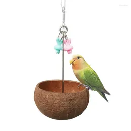 その他の鳥用品 ハンギングフィーダー ココナッツ給水器 インコ コニュア オカメインコ 小動物 爬虫類ハウス ペットフード容器 繁殖おもちゃ