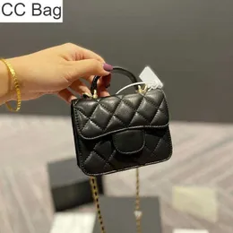 10A CC Bag France Womens Womens Vanity Bags Classic Mini Flap Commetic Case Case Lambskin Top Handle