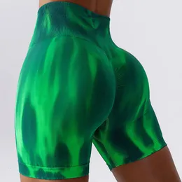 Active Shorts Tie Dye Women's Sports Shorts Gym Seamless High Waist Hip Enhancement Sexy Yoga Pants Bike Push Leg Women's Clothing 230710