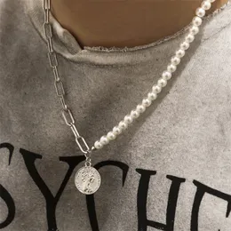 Strands String Searmit Portre Kolye Kolye Yaratıcı Hip Hop Punk Stil Dikiş İnci Erkekler S Mücevher Kardeş Parti Hediyesi 230710