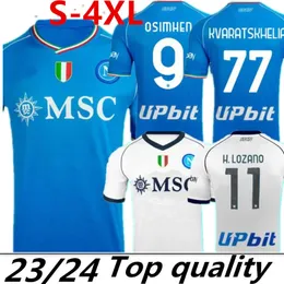 23 24 Napoli Soccer Jerseys Maglia Naples 2023 2024 Kids Men Football Shirt H.lozano Kvaratskhelia Simeone Ssc Napoli Maillots De Foot