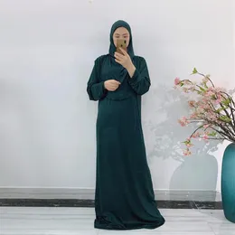 Vêtements ethniques Eid Hooded Femmes musulmanes Hijab Robe de prière Jilbab Abaya Long Khimar Couverture complète Ramadan Bche Abayas Islamic264a