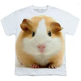 Herr T-shirts Roliga marsvin T-shirts Hamster Söt djur 3D-tryckt Streetwear Herr Dam Mode Oversized skjorta Barn T-shirts Toppar Kläder