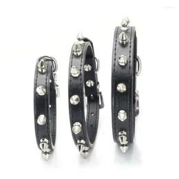 Dog Collars Rivet Pet Collar Leather Spiked Studded Training Anti-bite Necklace Supply PU Products