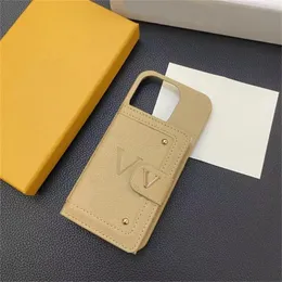 Estojo de telefone de designer de luxo com bolso para iphone 14 pro max 13 12 11 plus xsmax xs xr 7 8 com caixa