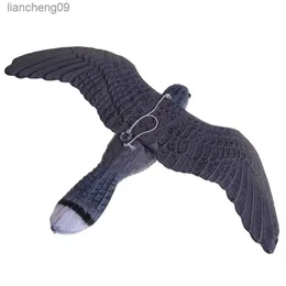 Pássaro Águia Pássaros Chamariz Modelo Estátua Falcão Animal Susto Pombo Coruja Falso Pendurado Brinquedo Voador Espigas Dissuasora Pingente Figura Modelos L230620