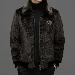 Autumn and winter men's sheep gold sable coat, high-grade hardware with leather sable fabric, soft and delicate workmanship, warm and comfortable season.
