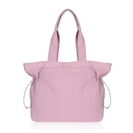 Borsa firmata LL lululemen Borsa a spalla con cappuccio Borsa da palestra per sport all'aria aperta Borsa da viaggio leggera Borsa da yoga Borsa coreana semplice di grande capacità lu