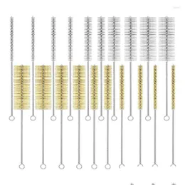 Laborbedarf PC-Röhrchen-Flaschenbürsten-Kit Messing-Edelstahl-Borstendraht für Mtizweck 6 mm 8 10 12 20 Drop-Lieferung Büroschule Dhvkh