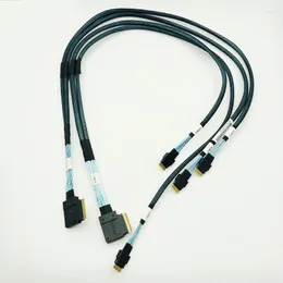 Datorkablar SAS-kabel SFF-8654 Till 4x 74Pin 38Pin 01KN140 För Lenovo R590 Moderkort 12x3,5 HDD Bakplanssladd NVME SSD