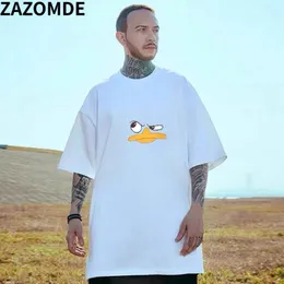 Kot zazomde yaz komik tişört erkekler moda pamuklu baskı tişört erkekler için sıcak satış hip hop moda unisex grafik büyük boy tiş