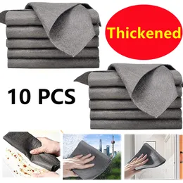 3/5/10PCS Car Thickened Magic Cleaning Cloth Reusable Microfiber Washing Rags Glass Wipe Towel For Kitchen Mirrors Auto Windows