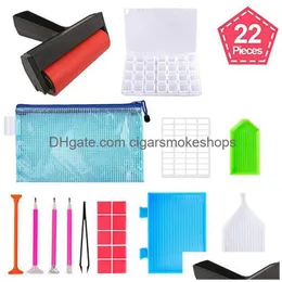 Рассказывание поставки 22 штуки 5D Diamonds Tools and Accessories Kits с коробкой с бриллиантовыми роликами для ADT или доставки для детей DH340