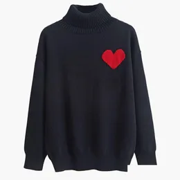 Men'S Sweaters Sss Sweater Man For Woman Knit High Collar Love A Womens Fashion Letter Black Long Sleeve Clothes Plover Oversized To Dhmaq