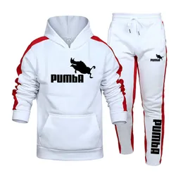 Tute da uomo Tuta da uomo Felpe con cappuccio e pantaloni da jogging Completi da palestra di alta qualità Autunno Inverno Felpa con cappuccio sportivo casual Set 230710