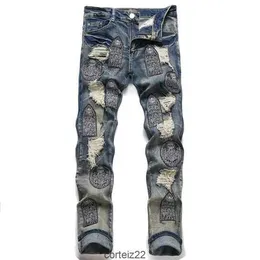 Amirs Men Jeans مصمم مكدسة للرجال Rips Skinny سراويل سوداء ممزق مع ثقوب قميص الدنيم على التوالي