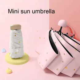 Ombrelli Mini Ombrello a capsula Soleggiato e piovoso Dualuse Antipioggia Protezione solare Ombrellone portatile da viaggio all'aperto