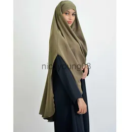 Schals Wepbel Muslimische Frauen Hijabs Khimar Abaya Ramadan Overhead Islamische Kleidung Turban Hijab Schals Wraps Islamisches Gebetskleidungsstück x0711