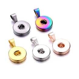 سحر Sier Gold Metal 18mm Ginger Snap Base Brase Pendant for DIY Snaps Buttons Netclace Occetr Molerings Accessorie Drop DHMVJ