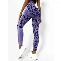 Leggings da donna 2023 Leopard Seamless Yoga Pants Sport Gym Women Fitness Workout Pant Scrunch Active Running